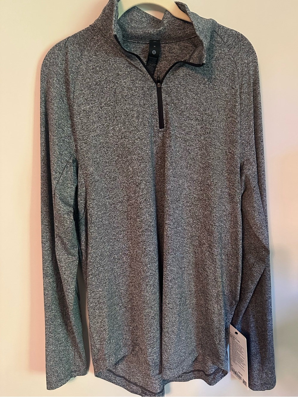 Men's Lululemon Gray Quarter-Zip Size M License to Train Half Zip Athletic NWT
